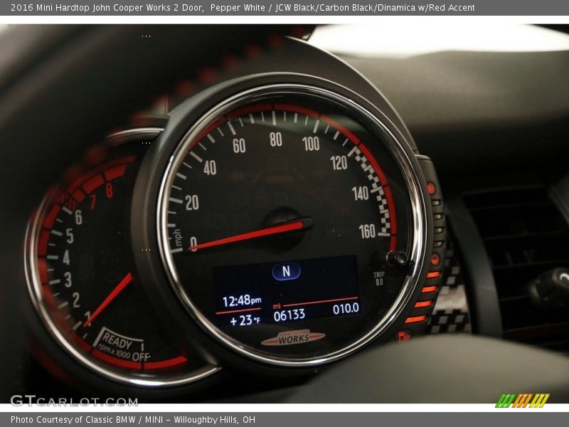 Pepper White / JCW Black/Carbon Black/Dinamica w/Red Accent 2016 Mini Hardtop John Cooper Works 2 Door