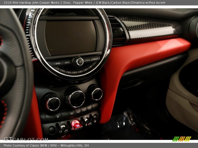 Pepper White / JCW Black/Carbon Black/Dinamica w/Red Accent 2016 Mini Hardtop John Cooper Works 2 Door