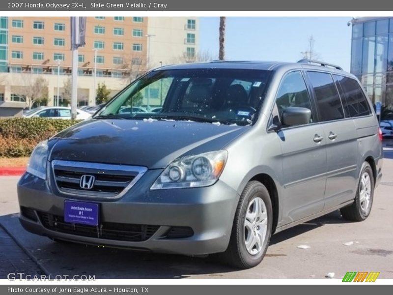 Slate Green Metallic / Gray 2007 Honda Odyssey EX-L