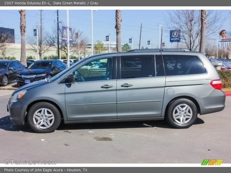 Slate Green Metallic / Gray 2007 Honda Odyssey EX-L