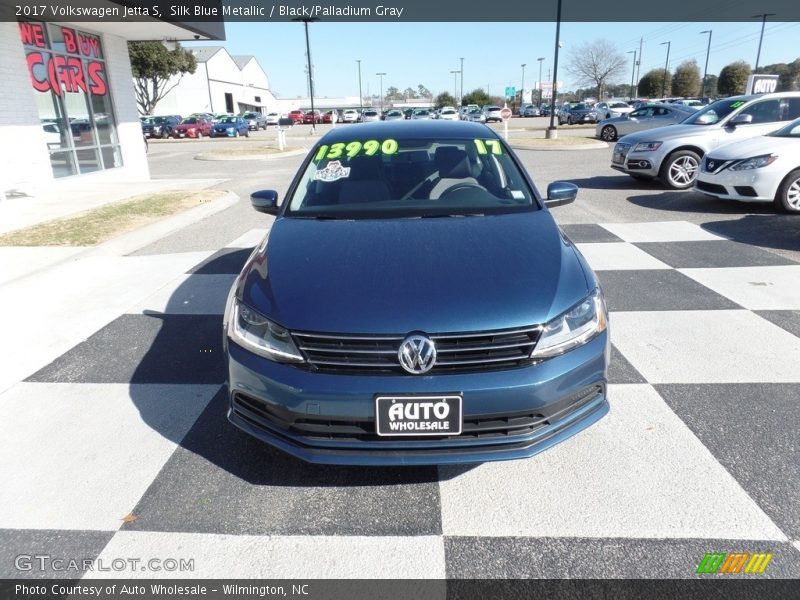 Silk Blue Metallic / Black/Palladium Gray 2017 Volkswagen Jetta S