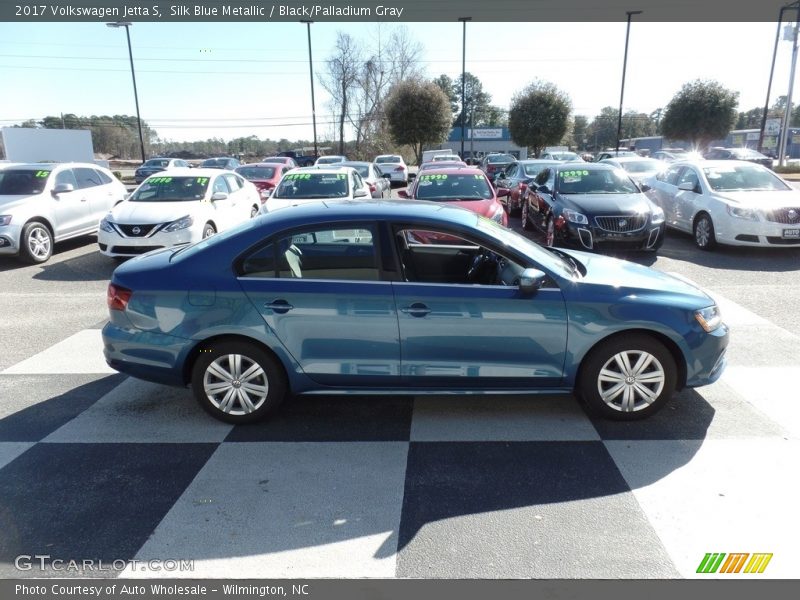 Silk Blue Metallic / Black/Palladium Gray 2017 Volkswagen Jetta S