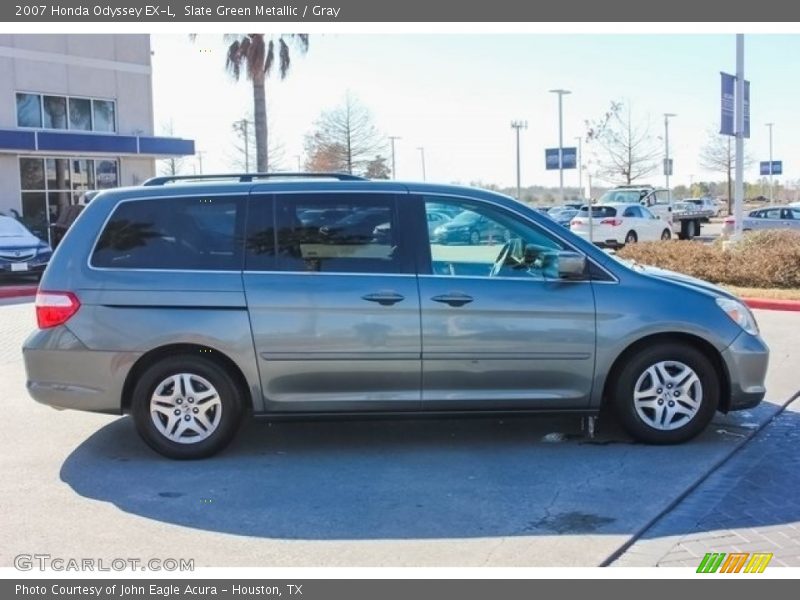 Slate Green Metallic / Gray 2007 Honda Odyssey EX-L