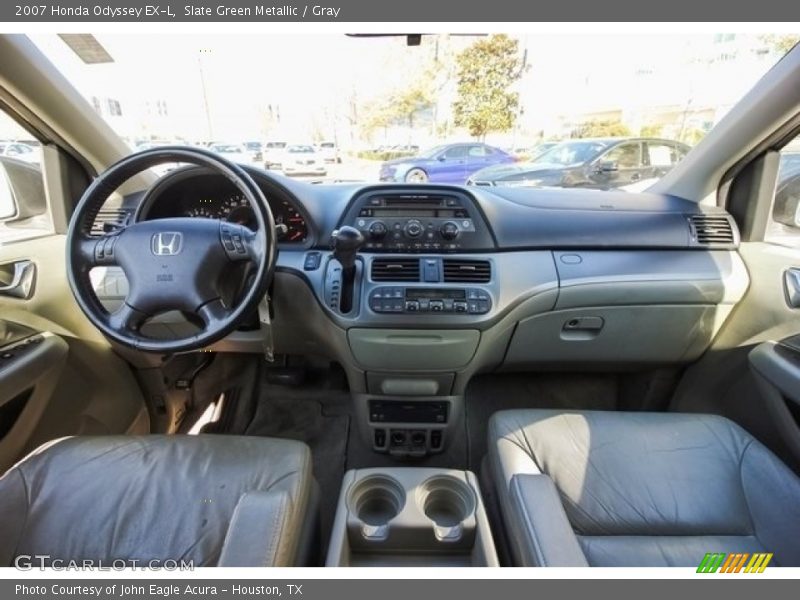Slate Green Metallic / Gray 2007 Honda Odyssey EX-L