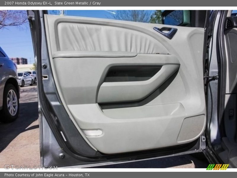 Slate Green Metallic / Gray 2007 Honda Odyssey EX-L