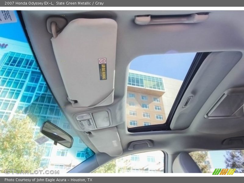 Slate Green Metallic / Gray 2007 Honda Odyssey EX-L