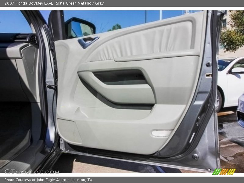 Slate Green Metallic / Gray 2007 Honda Odyssey EX-L