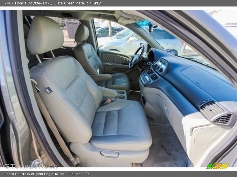 Slate Green Metallic / Gray 2007 Honda Odyssey EX-L
