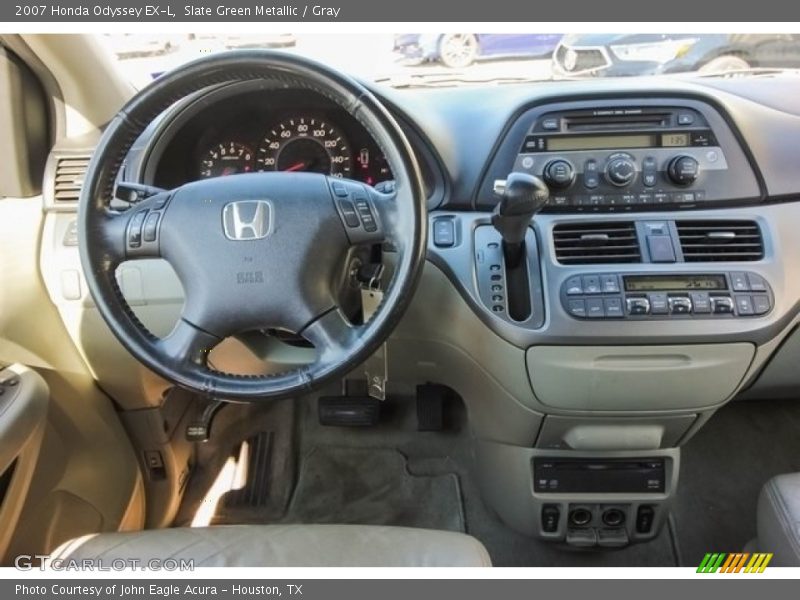 Slate Green Metallic / Gray 2007 Honda Odyssey EX-L