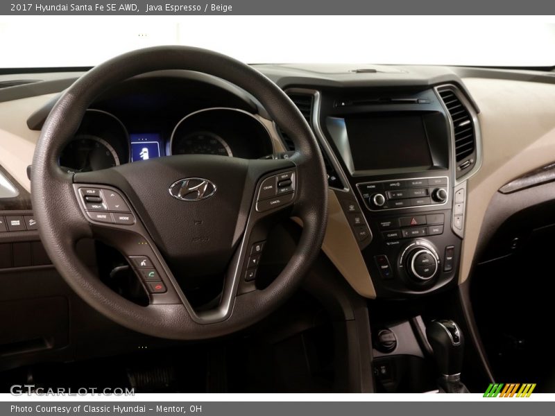 Java Espresso / Beige 2017 Hyundai Santa Fe SE AWD