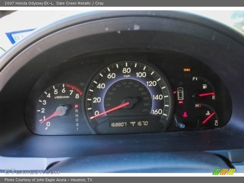 Slate Green Metallic / Gray 2007 Honda Odyssey EX-L
