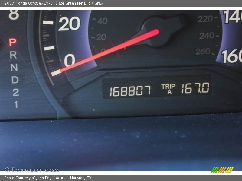 Slate Green Metallic / Gray 2007 Honda Odyssey EX-L