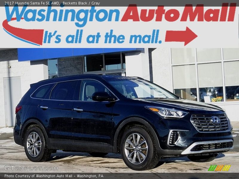 Becketts Black / Gray 2017 Hyundai Santa Fe SE AWD