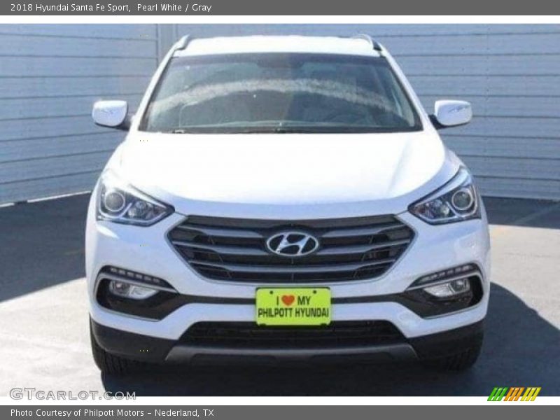 Pearl White / Gray 2018 Hyundai Santa Fe Sport