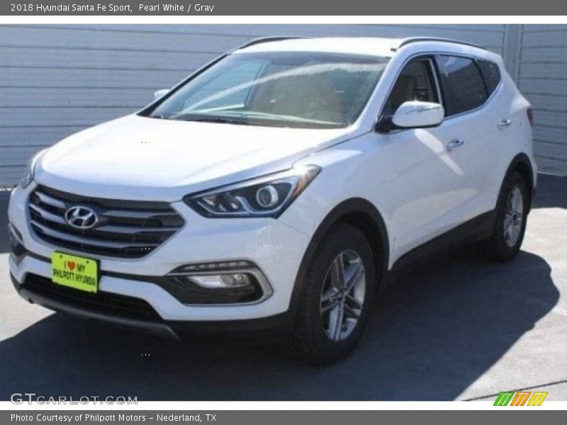 Pearl White / Gray 2018 Hyundai Santa Fe Sport