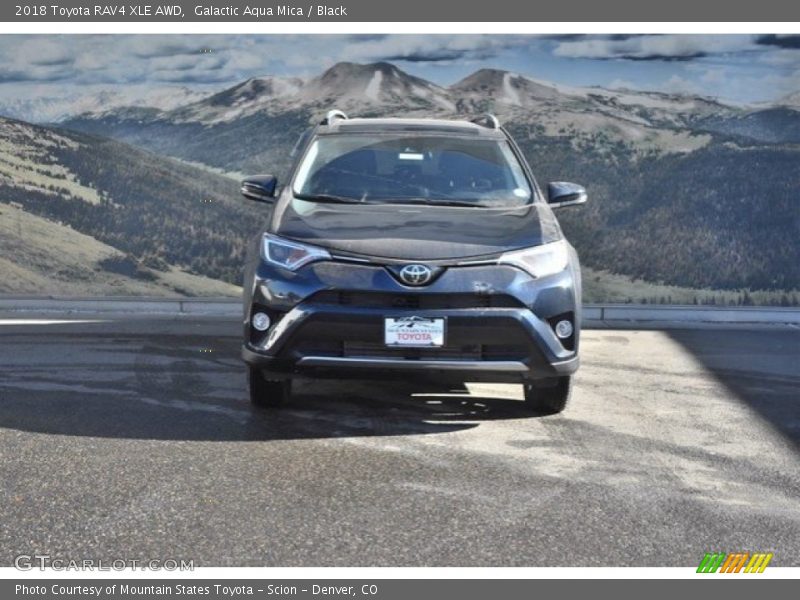 Galactic Aqua Mica / Black 2018 Toyota RAV4 XLE AWD