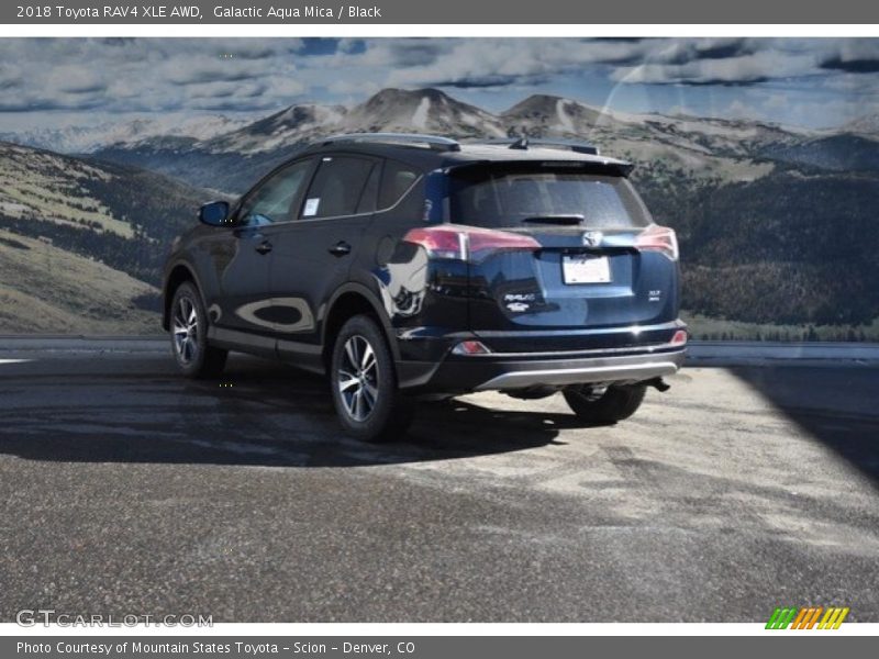 Galactic Aqua Mica / Black 2018 Toyota RAV4 XLE AWD