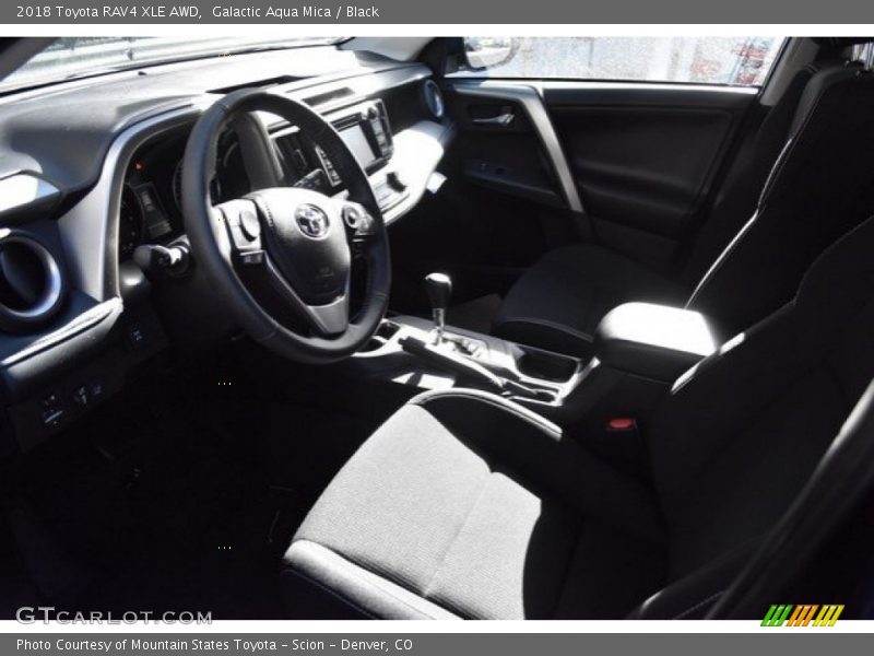 Galactic Aqua Mica / Black 2018 Toyota RAV4 XLE AWD