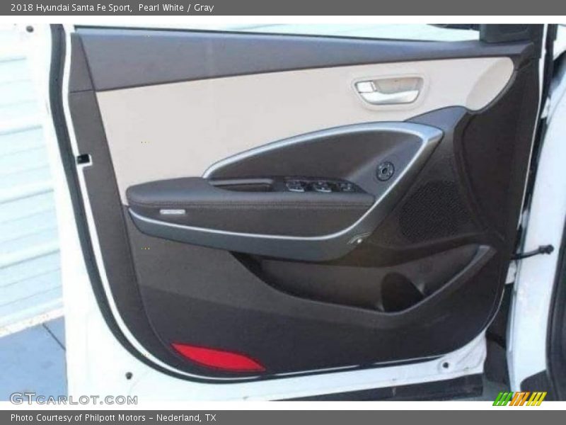 Pearl White / Gray 2018 Hyundai Santa Fe Sport