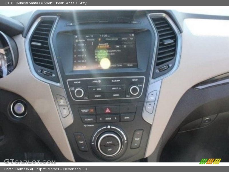 Pearl White / Gray 2018 Hyundai Santa Fe Sport
