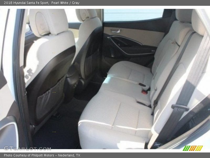 Pearl White / Gray 2018 Hyundai Santa Fe Sport