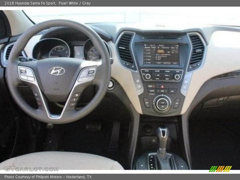 Pearl White / Gray 2018 Hyundai Santa Fe Sport