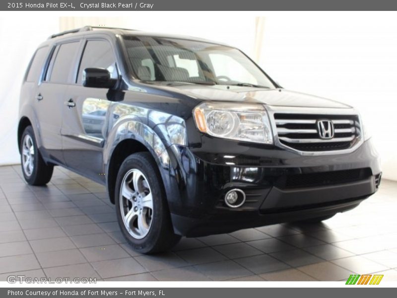 Crystal Black Pearl / Gray 2015 Honda Pilot EX-L