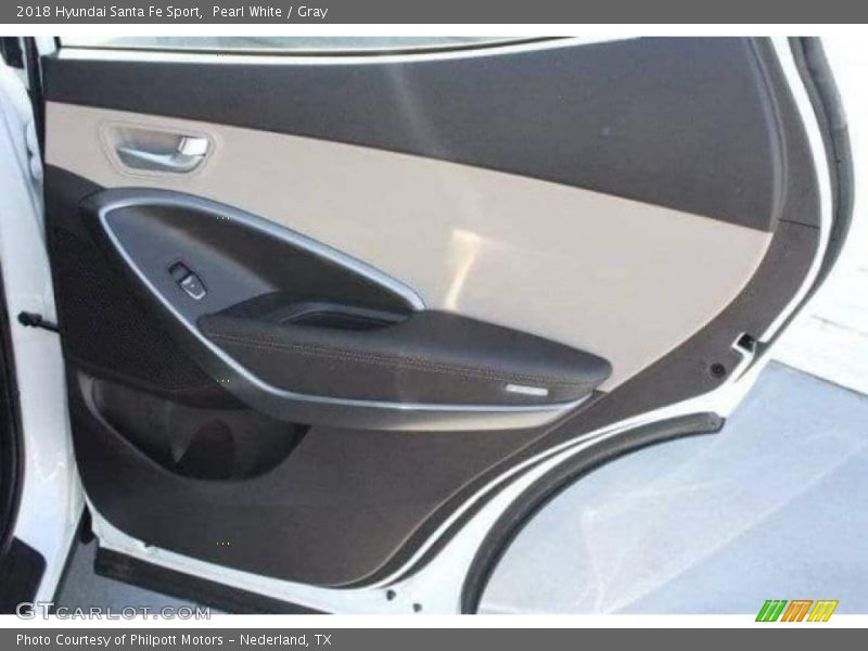 Pearl White / Gray 2018 Hyundai Santa Fe Sport
