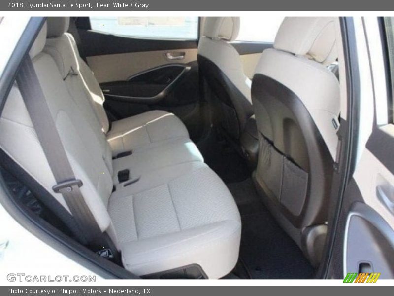 Pearl White / Gray 2018 Hyundai Santa Fe Sport