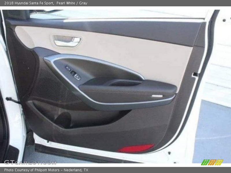 Pearl White / Gray 2018 Hyundai Santa Fe Sport