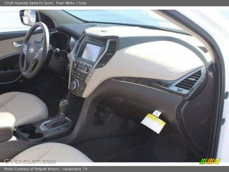 Pearl White / Gray 2018 Hyundai Santa Fe Sport