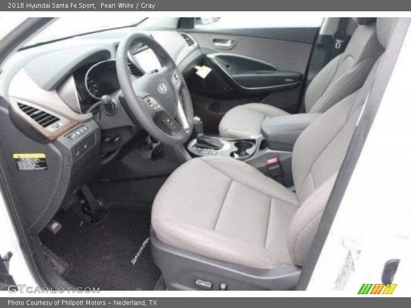 Pearl White / Gray 2018 Hyundai Santa Fe Sport