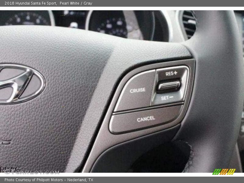Pearl White / Gray 2018 Hyundai Santa Fe Sport
