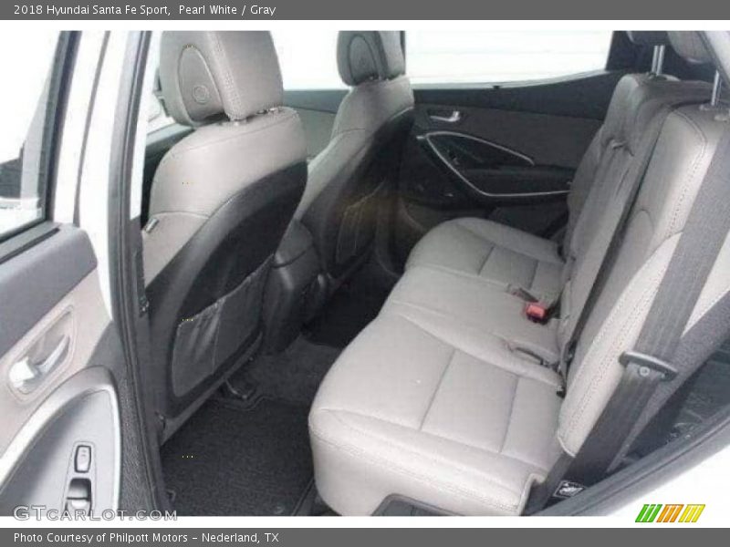 Pearl White / Gray 2018 Hyundai Santa Fe Sport