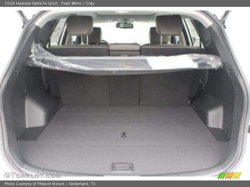 Pearl White / Gray 2018 Hyundai Santa Fe Sport