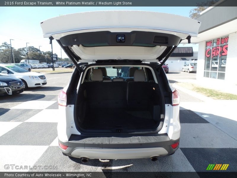 White Platinum Metallic / Medium Light Stone 2016 Ford Escape Titanium