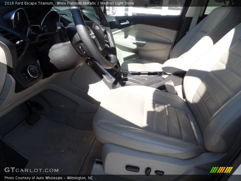 White Platinum Metallic / Medium Light Stone 2016 Ford Escape Titanium