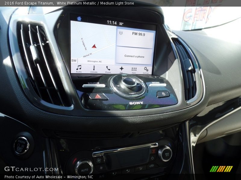White Platinum Metallic / Medium Light Stone 2016 Ford Escape Titanium