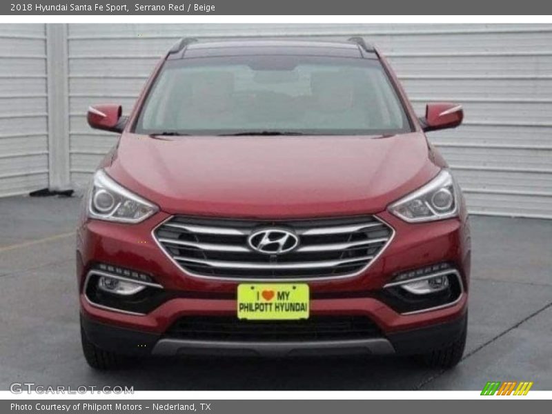 Serrano Red / Beige 2018 Hyundai Santa Fe Sport