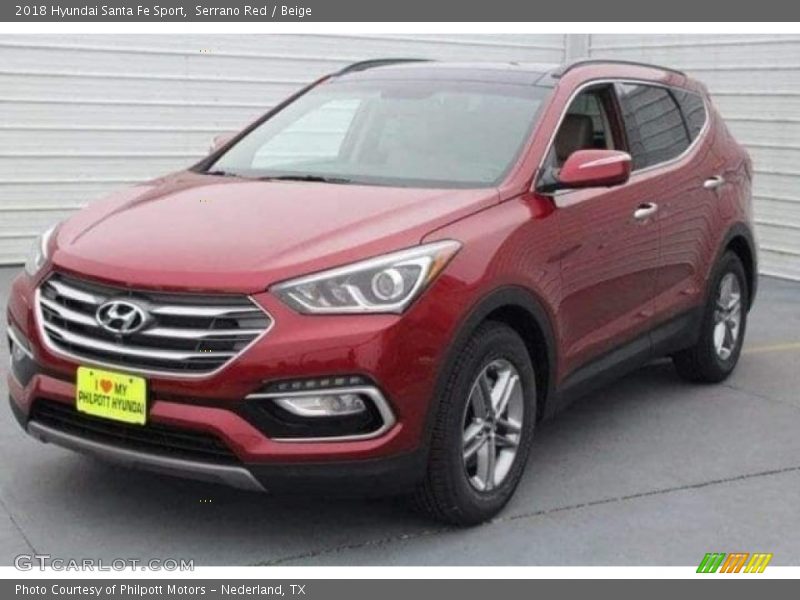Serrano Red / Beige 2018 Hyundai Santa Fe Sport