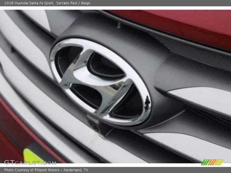 Serrano Red / Beige 2018 Hyundai Santa Fe Sport