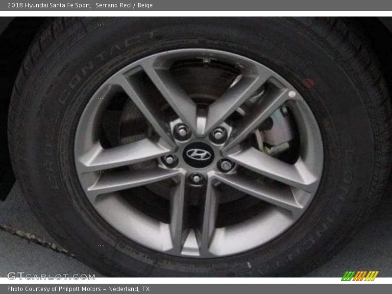 Serrano Red / Beige 2018 Hyundai Santa Fe Sport