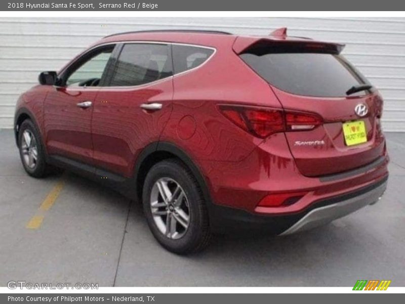 Serrano Red / Beige 2018 Hyundai Santa Fe Sport
