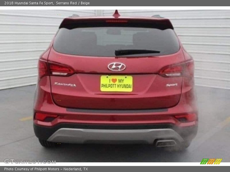 Serrano Red / Beige 2018 Hyundai Santa Fe Sport