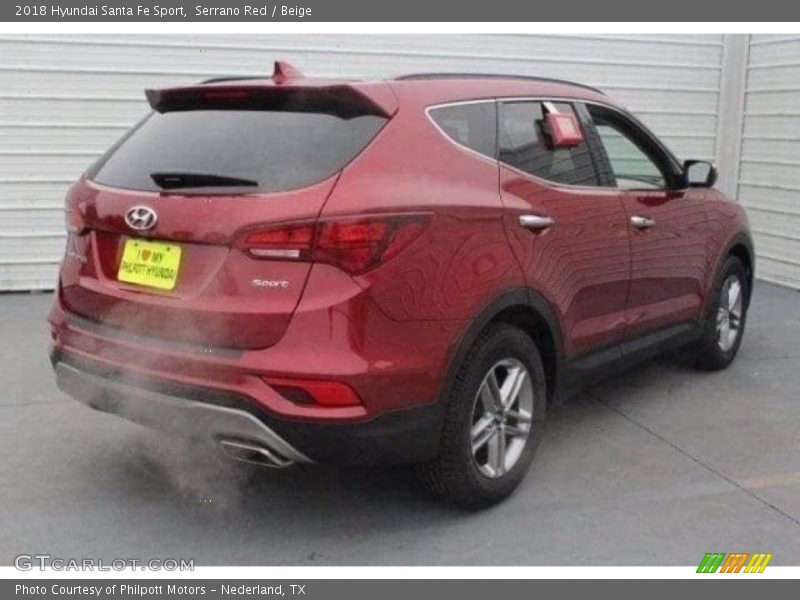 Serrano Red / Beige 2018 Hyundai Santa Fe Sport