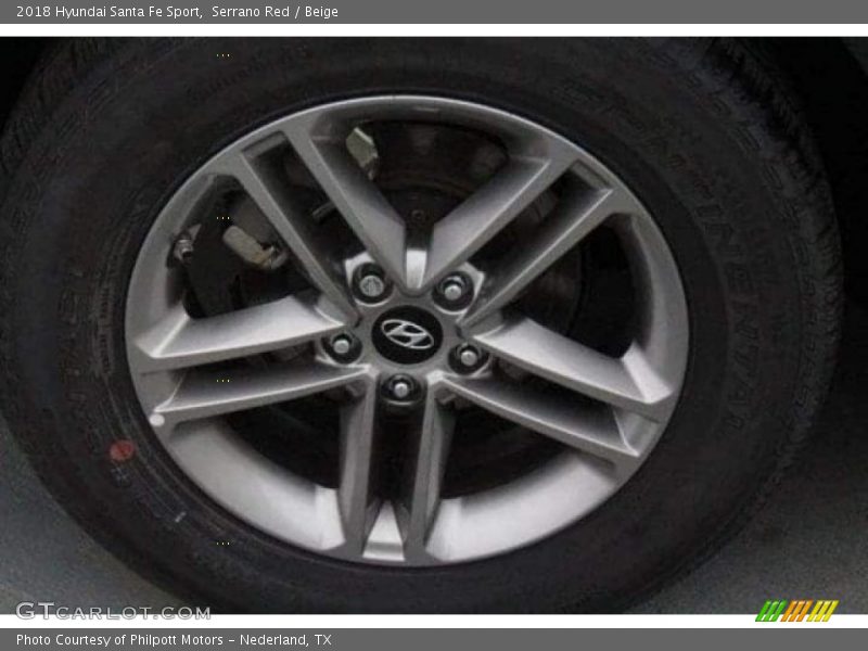 Serrano Red / Beige 2018 Hyundai Santa Fe Sport
