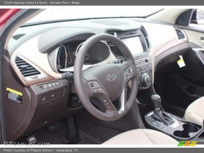 Serrano Red / Beige 2018 Hyundai Santa Fe Sport