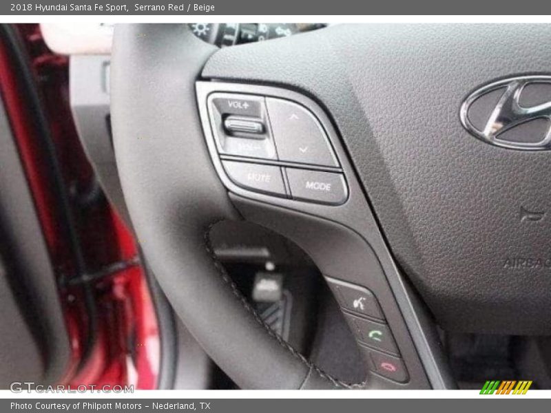 Serrano Red / Beige 2018 Hyundai Santa Fe Sport