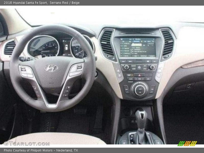 Serrano Red / Beige 2018 Hyundai Santa Fe Sport