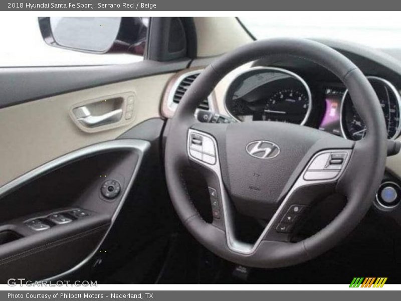 Serrano Red / Beige 2018 Hyundai Santa Fe Sport